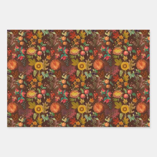 Botanicals Herbst Geschenkpapier Set (Vorderseite 2)