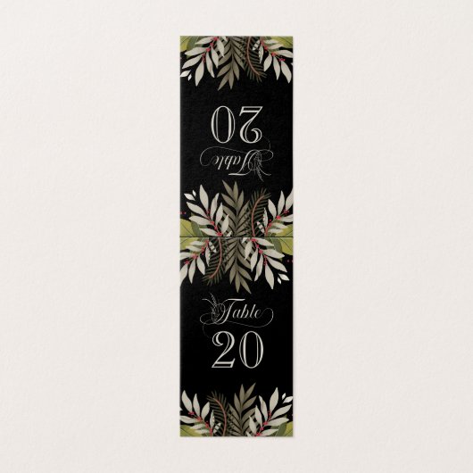 Botanicals Hochzeitsempfang Tischnummern (Außenseite Aufgefaltet)