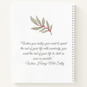 Botanicals-Hochzeitsplaner-Notebook Notizblock (Rückseite)