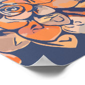 Botanicals im Herbst in erdigen Neutralen und Mari Poster (Ecke)