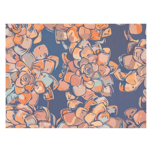 Botanicals im Herbst in erdigen Neutralen und Mari Tischdecke (Vorderseite (Horizontal))