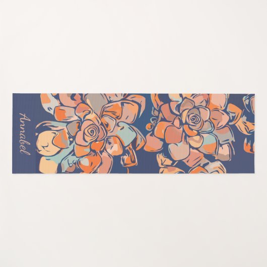 Botanicals im Herbst in erdigen Neutralen und Mari Yogamatte (Vorderseite (Horizontal))