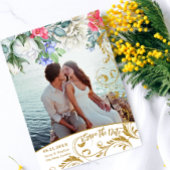 Botanicals Imitate Gold Glitzer Wirbel Save the Da Einladung