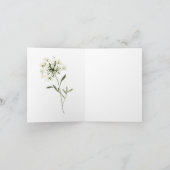 Botanicals Memorial Wasserfarben Bellinzona Dankeskarte (Innenseite)