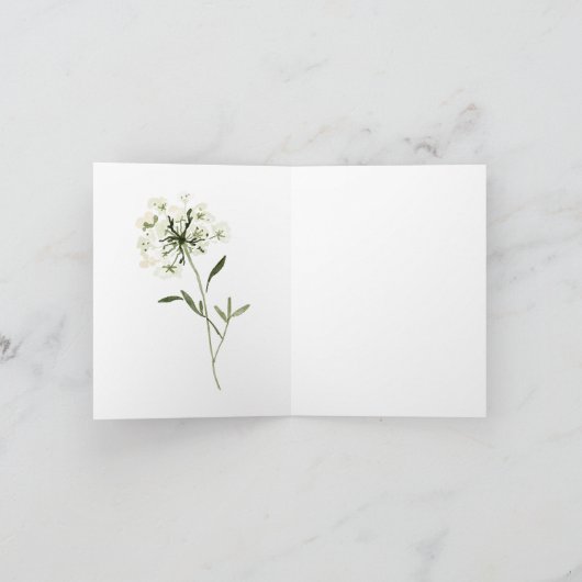 Botanicals Memorial Wasserfarben Bellinzona Dankeskarte (Innenseite)