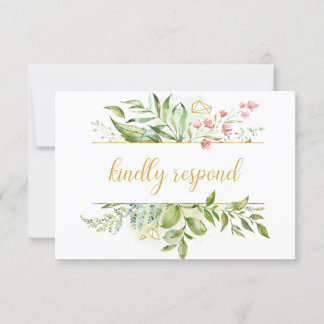 Botanicals Pink Blume Aquarell Splash UAWG RSVP Karte