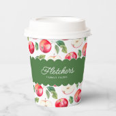 Botanicals Red Apples individuell anpassbar Pappbecher (Vorderseite)