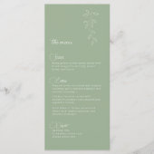 Botanicals & Sage Green Menükarte (Vorderseite)
