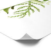 Botanicals "Willkommen bei der Hochzeit von" Zeich Poster (Ecke)