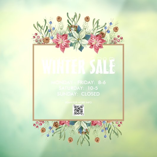 Botanicals Winter Sale Window Fensteraufkleber (Blatt 3)