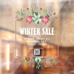Botanicals Winter Sale Window Fensteraufkleber
