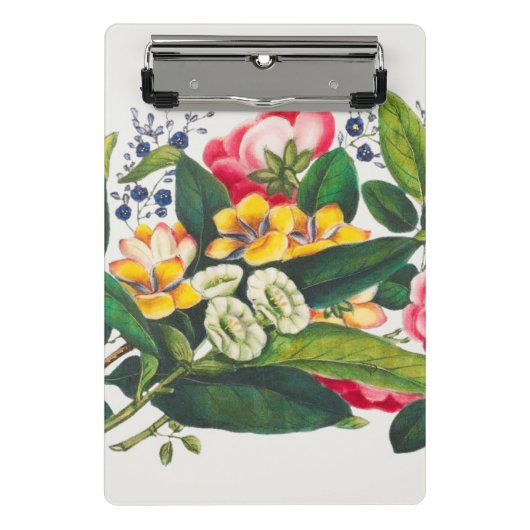 Botanik alte Blumen Mini Klemmbrett (Vorderseite)