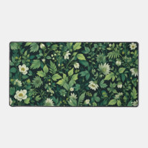 Botanik Art Nouveau Desk Mat - Sage Green Floral