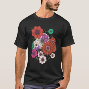 Botanik Blüten Blüten Garten Wildblume Vintage B T-Shirt
