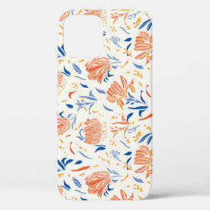 Botanik linocut baroque: floraler nahtloser Hinter Case-Mate iPhone Hülle