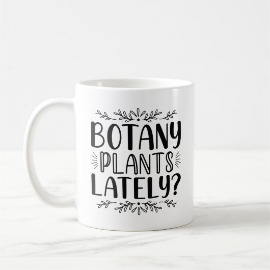 Botanik-Pflanze in letzter Zeit Kaffeetasse (Links)
