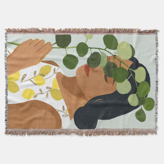 Botanik-Porträt - Frau mit dem Grün Decke (Vorderseite)