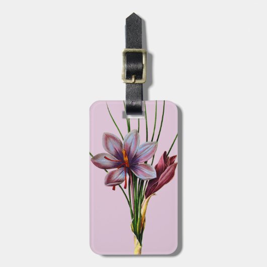 Botanik: Safran Gepäckanhänger (Vorderseite vertikal)