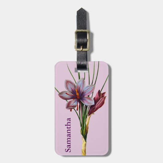 Botanik: Safran Gepäckanhänger (Vorderseite vertikal)