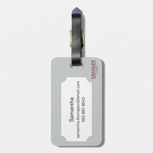 Botanik: Safran Gepäckanhänger (Rückseite vertikal)