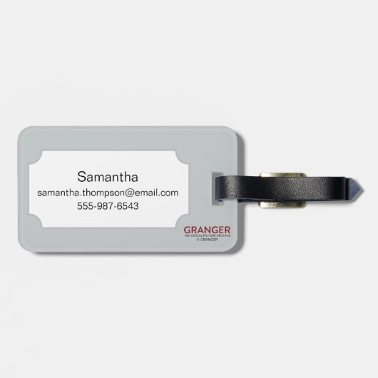 Botanik: Safran Gepäckanhänger (Rückseite horizontal)