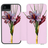 Botanik: Safran Incipio iPhone Geldbeutel-Hülle (Folio Geöffnet)