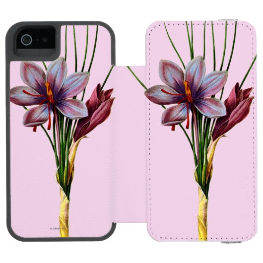Botanik: Safran Incipio iPhone Geldbeutel-Hülle (Folio Geöffnet)