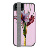 Botanik: Safran Incipio iPhone Geldbeutel-Hülle (Folio Rückseite)