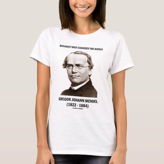 Botaniker, der die Welt Gregor Mendel änderte T-Shirt (Vorderseite)