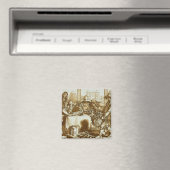 Botaniker, die Pflanze untersuchen (litho) Magnet (In Situ (Geschirrspüler))