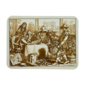 Botaniker, die Pflanze untersuchen (litho) Magnet (Horizontal)