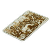 Botaniker, die Pflanze untersuchen (litho) Magnet (Linke Seite)