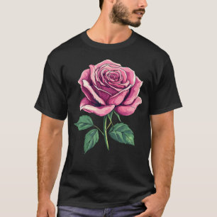 Botaniker-Garten-Blume Rosa Rose T-Shirt