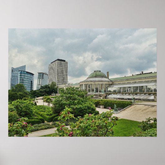 Botanique-Garten im Zentrum von Brüssel, Belgien Poster (Vorne)