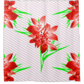 Botanisch Abstrakt Duschvorhang (Vorderseite)