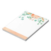 Botanisch aquamarin und orange notizblock (Rotiert)