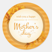 Botanisch aus Holz Runder Aufkleber (Vorderseite)