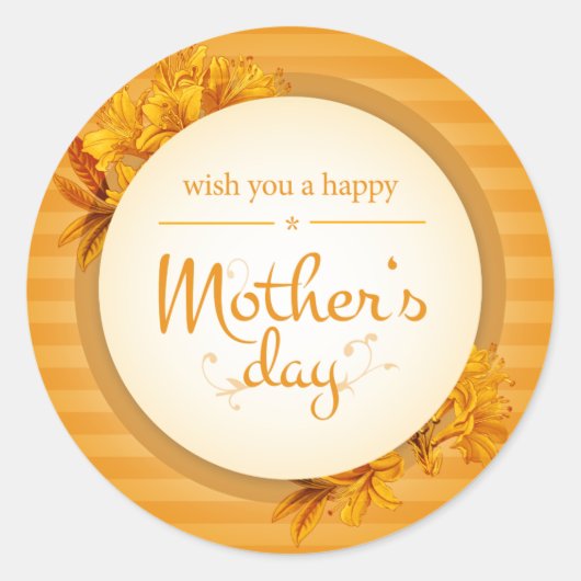 Botanisch aus Holz Runder Aufkleber (Vorderseite)