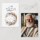 Botanisch bin ich immer bei dir Beerdigungskarte Visitenkarte (Vorne/Hinten)
