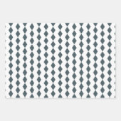 Botanisch-blau-geometrisch Mitte des Jahrhunderts Geschenkpapier Set (Vorderseite 3)