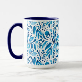 Botanisch-blau-weiß Tasse