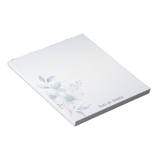 Botanisch blaue Blumen Notepad Notizblock (angewinkelt)