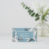 Botanisch-blaue Wildblume Visitenkarte (Stehend Vorderseite)