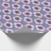 Botanisch blauer Geranus-Blume Geschenkpapier (Ecke)