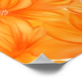 Botanisch-blühende Orangenblume Poster (Ecke)