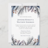 Botanisch-botanischer Winter: Marine, blau-grau, r Einladung (Vorderseite)