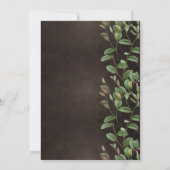 Botanisch.Braun Blumengrün Hübsch Dankeskarte (Rückseite)