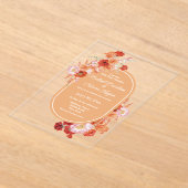 Botanisch-braune Hochzeit mit elegantem Aquarell Acryleinladungen (Ablage )