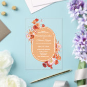 Botanisch-braune Hochzeit mit elegantem Aquarell Acryleinladungen (In Situ (Hochzeit))