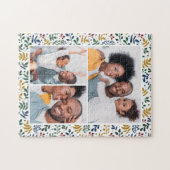 Botanisch-bunte Drei-Jahres-FotoCollage Puzzle (Horizontal)